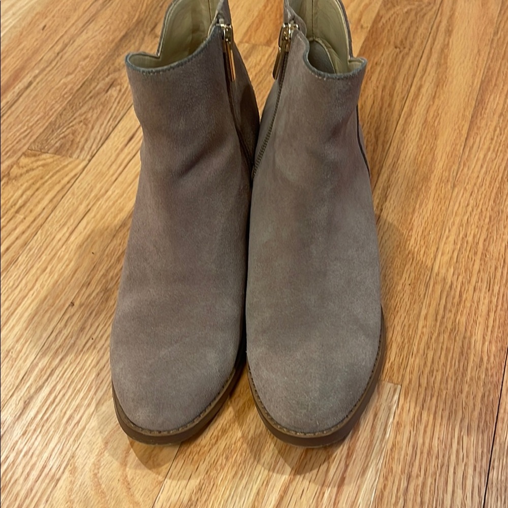 Lands' End Gray Ankle Booties Suede Size 7